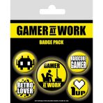 Set odznaků - Gamer at Work - 