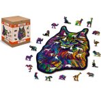 Wooden City Puzzle Duhová divoká kočka, dřevěné, 274 dílků - 