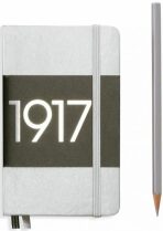 Zápisník Leuchtturm1917 Metallic Edition Pocket - Silver linkovaný - 