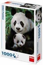 Puzzle Panda s mládětem 1000 dílků - 