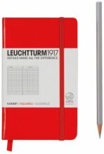 Zápisník Leuchtturm1917 Red Pocket čtverečkovaný - 