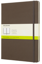 Moleskine - zápisník tvrdý, čistý, hnědý XL  - 