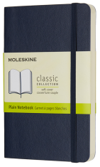 Moleskine - zápisník měkký, čistý, modrý S - 