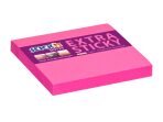 Samolepicí bločky Extra Sticky 76x76mm, 90 lístků, neonově růžový - 