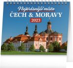 Kalendář 2023 stolní: Nejkrásnější místa Čech a Moravy, 16,5 × 13 cm - 