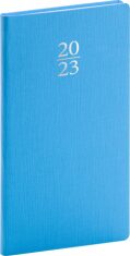 Diář 2023: Capys - světle modrý, kapesní, 9 × 15,5 cm - 
