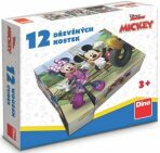 Dřevěné kostky Mickey a Minnie - 