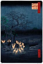 Plakát 61x91,5cm - Hiroshige - New Years Eve Foxfire - 