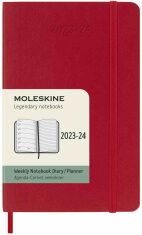 Moleskine Zápisník plánovací 18 měsíční 2023-24 měkký červený S - 