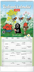 Nástěnný rodinný plánovací kalendář Krteček 2024 - 