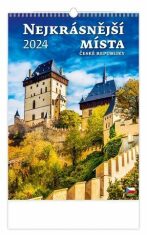 Kalendář nástěnný 2024 - Nejkrásnější místa ČR (Defekt) - 