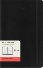 Moleskine Diář 2024 černý L, denní, měkký - 13 x 21 cm - 