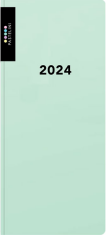 Diář PVC měsíční 2024 PASTELINI - zelená - 