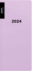 Diář PVC měsíční 2024 PASTELINI - fialová - 