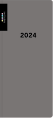 Diář PVC měsíční 2024 PASTELINI - šedá - 