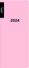 Diář PVC měsíční 2024 PASTELINI - růžová - 