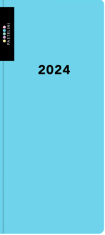 Diář PVC měsíční 2024 PASTELINI - modrá - 