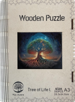 Dřevěné puzzle Strom života A3 - 