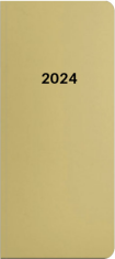 Diář PVC měsíční 2024, Metallic zlatá - 