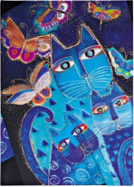 Zápisník Paperblanks - Blue Cats & Butterflies - Midi linkovaný - 