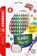 STABILO EASYcolors pastelky pro praváky - sada 12 ks s ořezávátkem - 