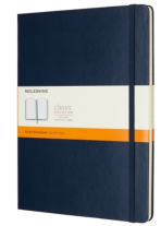 Moleskine - zápisník tvrdý, linkovaný, modrý XL - 