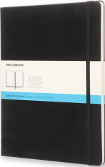 Moleskine - zápisník - tvrdý, tečkovaný, černý XL - 