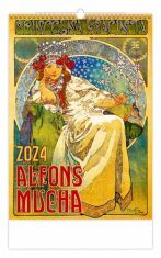 Kalendář 2024 - Alfons Mucha - nástěnný - 