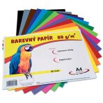 Barevný papír A4 80g, 60 listů – mix 12 barev - 