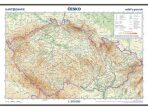 Česko - reliéf a povrch 1:375 000 nástěnná mapa - 
