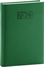 Diář 2024: Aprint - zelený, denní, 15 × 21 cm - 