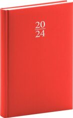 Diář 2024: Capys - červený, denní, 15 × 21 cm - 