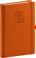 Diář 2024: Catanella - oranžový, denní, 15 × 21 cm - 