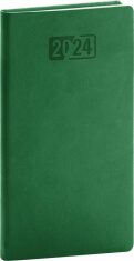 Diář 2024: Aprint - zelený, kapesní, 9 × 15,5 cm - 