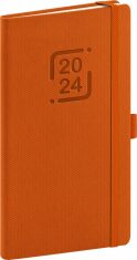 Diář 2024: Catanella - oranžový, kapesní, 9 × 15,5 cm - 