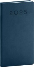 Kapesní diář Aprint Neo 2025, modrý, 9 × 15,5 cm - 