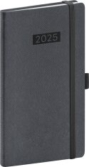Kapesní diář Diario 2025, černý, 9 × 15,5 cm - 