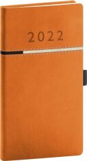 Diář 2022: Tomy - oranžovočerný/kapesní, 9 x 15,5 cm - 