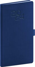 Diář 2024: Vivella Classic - modrý, kapesní, 9 × 15,5 cm - 