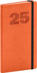 Kapesní diář Vivella Top 2025, oranžový, 9 × 15,5 cm - 