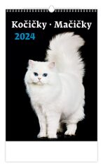 Kalendář nástěnný 2024 - Kočičky/Mačičky - 