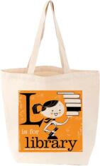 L is for Library Tote Bag - 
