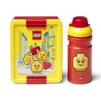 LEGO ICONIC Girl svačinový set (láhev a box) - žlutá/červená - 