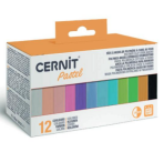 Modelovací hmota Cernit sada 12x25g Pastel - 