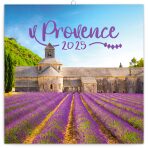 NOTIQUE Poznámkový kalendář Provence 2025, voňavý, 30 x 30 cm - 