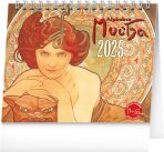 NOTIQUE Stolní kalendář Alfons Mucha 2025, 16,5 x 13 cm - 