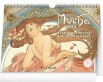 NOTIQUE Stolní kalendář Alfons Mucha 2025, 30 x 21 cm - 