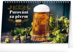NOTIQUE Stolní kalendář Putování za pivem 2025, 23,1 x 14,5 cm - 