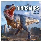 Poznámkový kalendář Dinosauři 2025, 30 × 30 cm - 