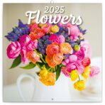 Poznámkový kalendář Květiny 2025, 30 × 30 cm - 